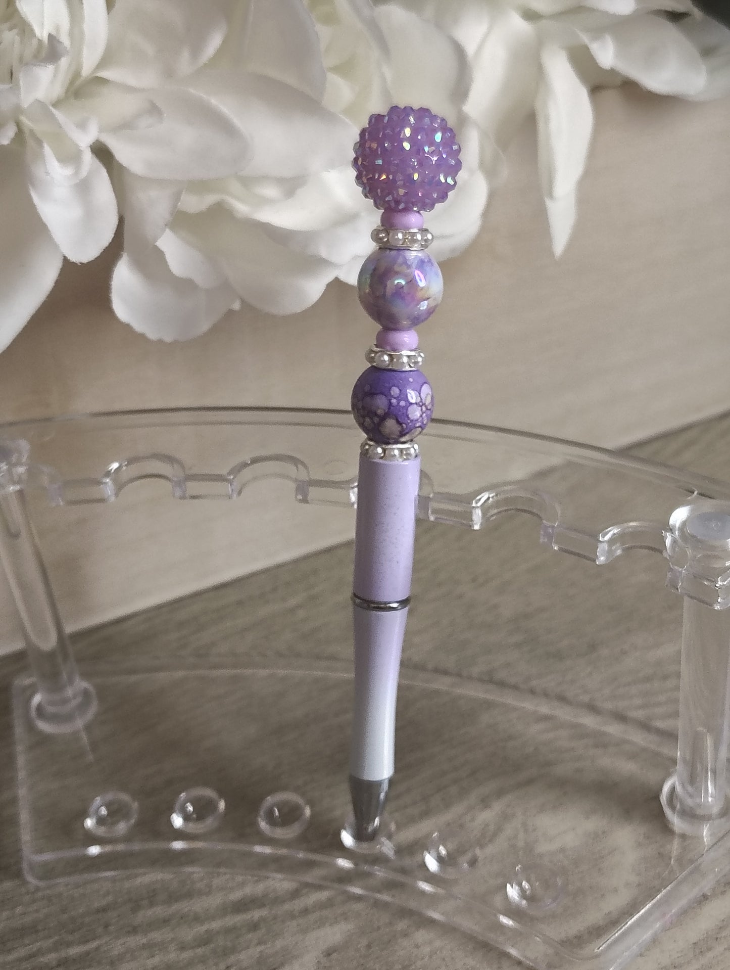 Lavender Dream Beaded Pen | Purple Sparkle Writing Pen