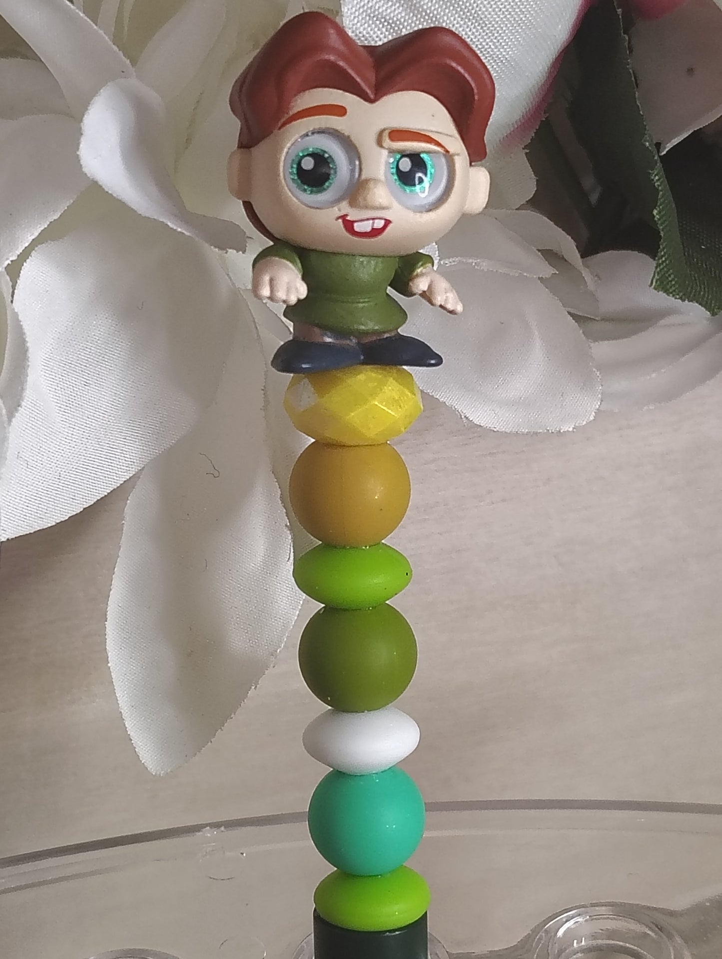 Hunchback of Notre Dame Inspired | Beaded Pen | Playful Character-Style Handmade Pen