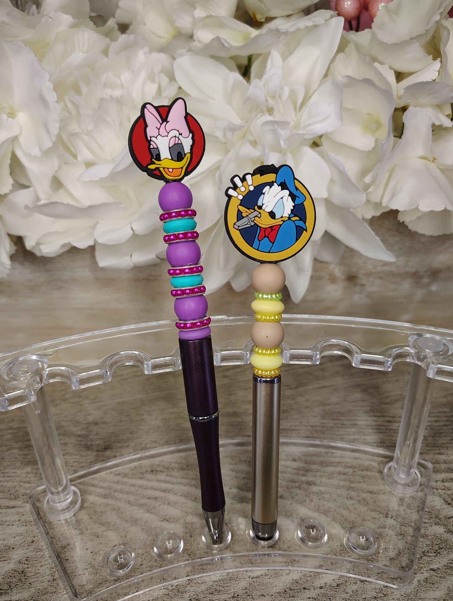 Donald and Daisy Duck Silicone Beaded Pen