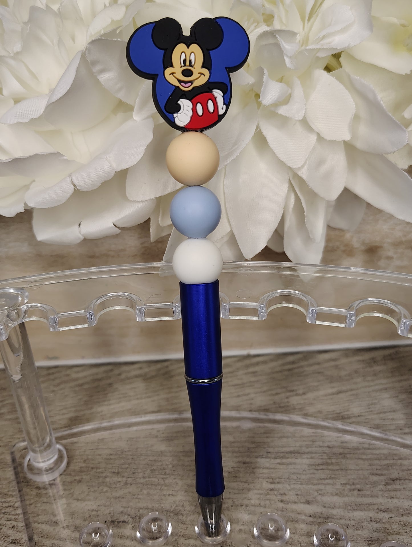 Classic Mickey Mouse Inspired Beaded Pen πβ¨