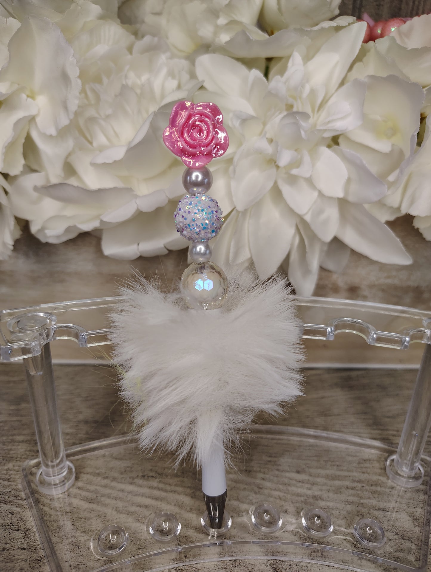 Blush Rose Pom Pom Pen πΈβ¨
