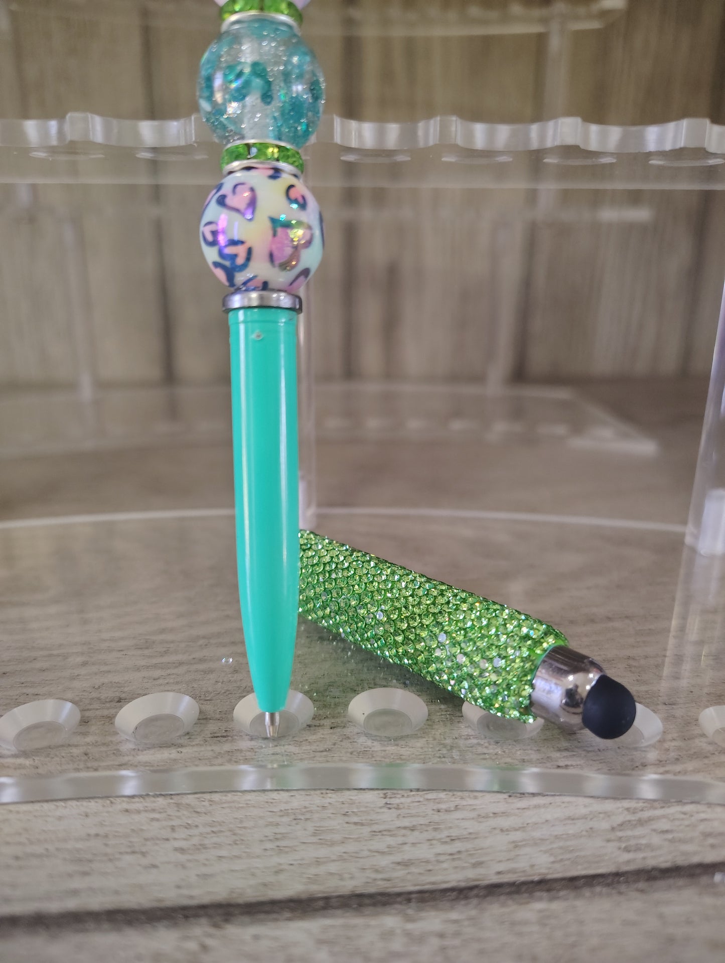 Floral Bow Beaded Stylus Pen