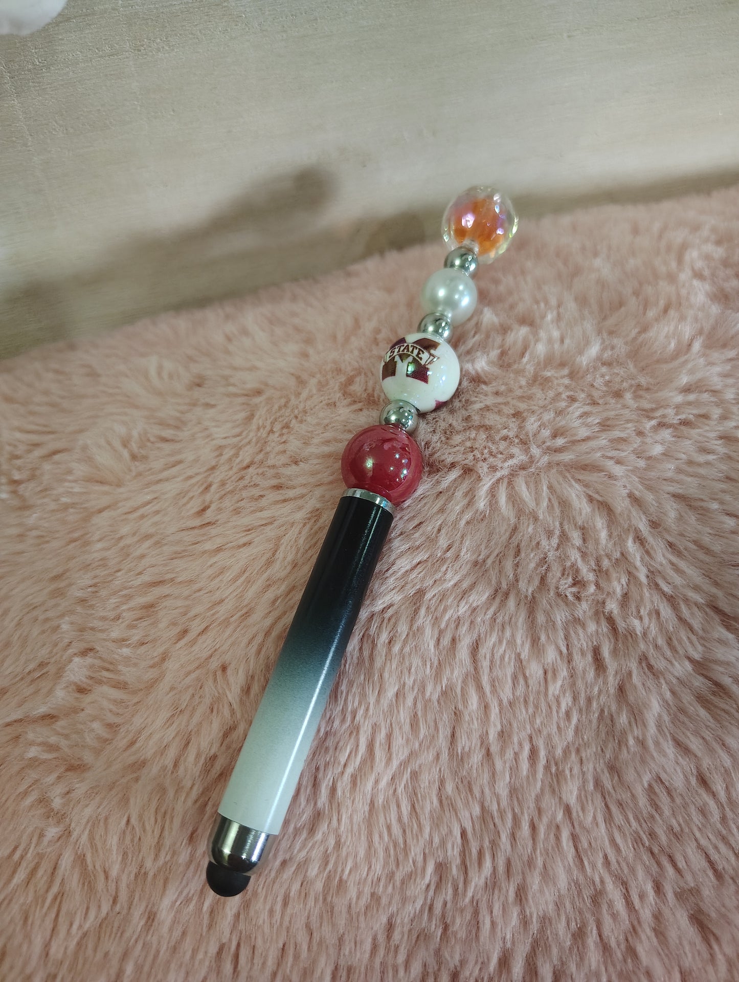 School Inspired Beaded Stylus Pen
