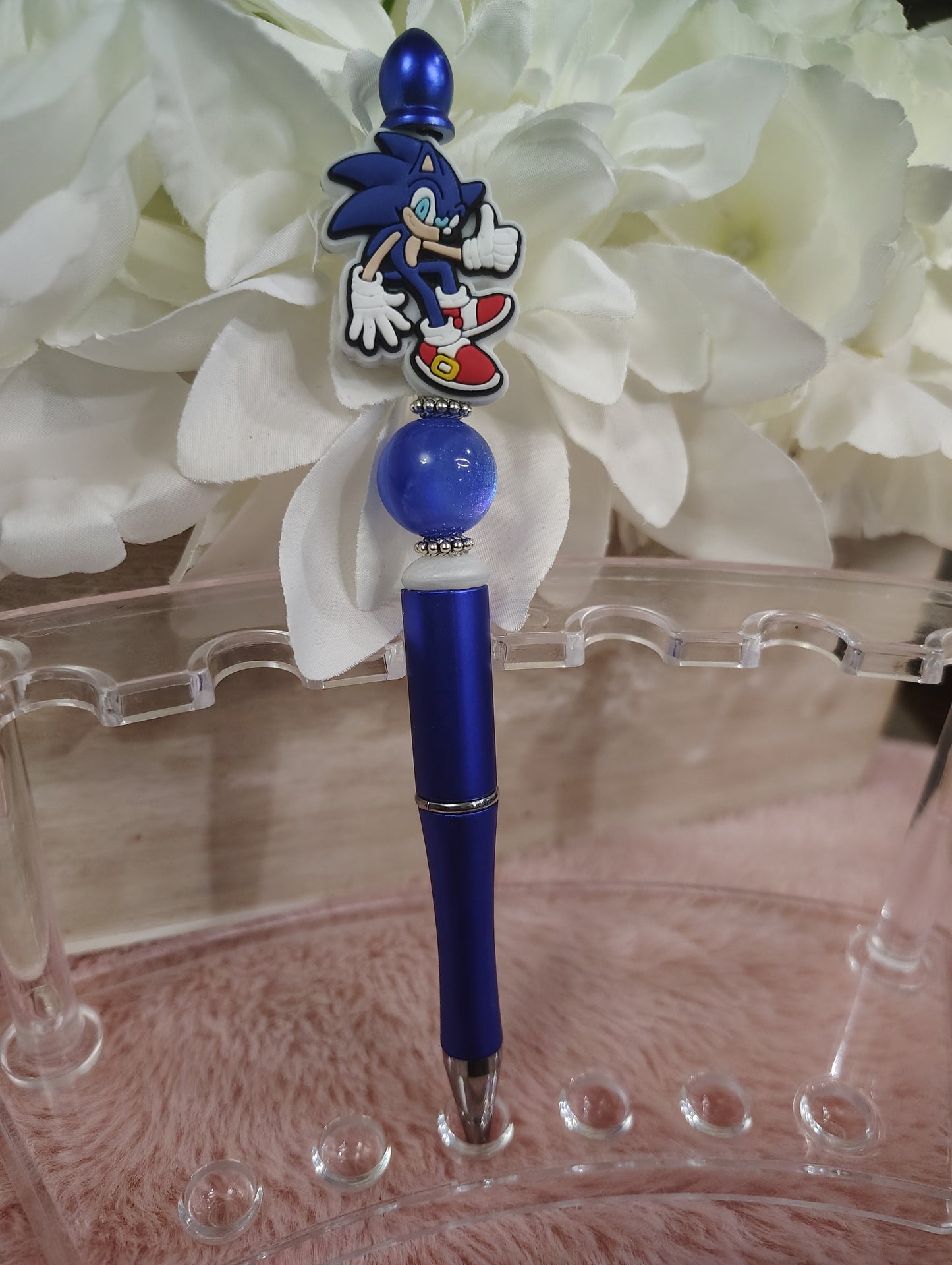 Sonic the Hedgehog Inspired Beaded Pen