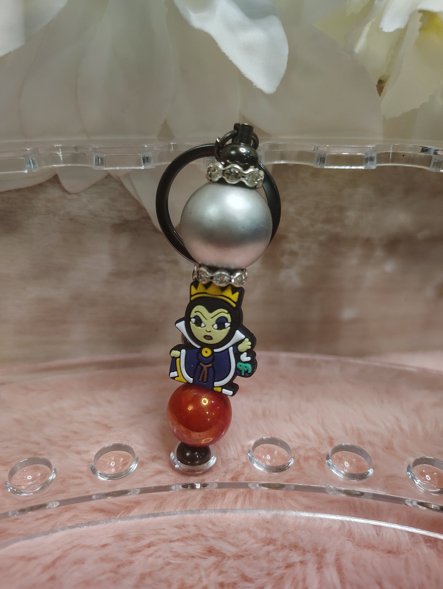 Evil Queen Inspired Beaded Keychain