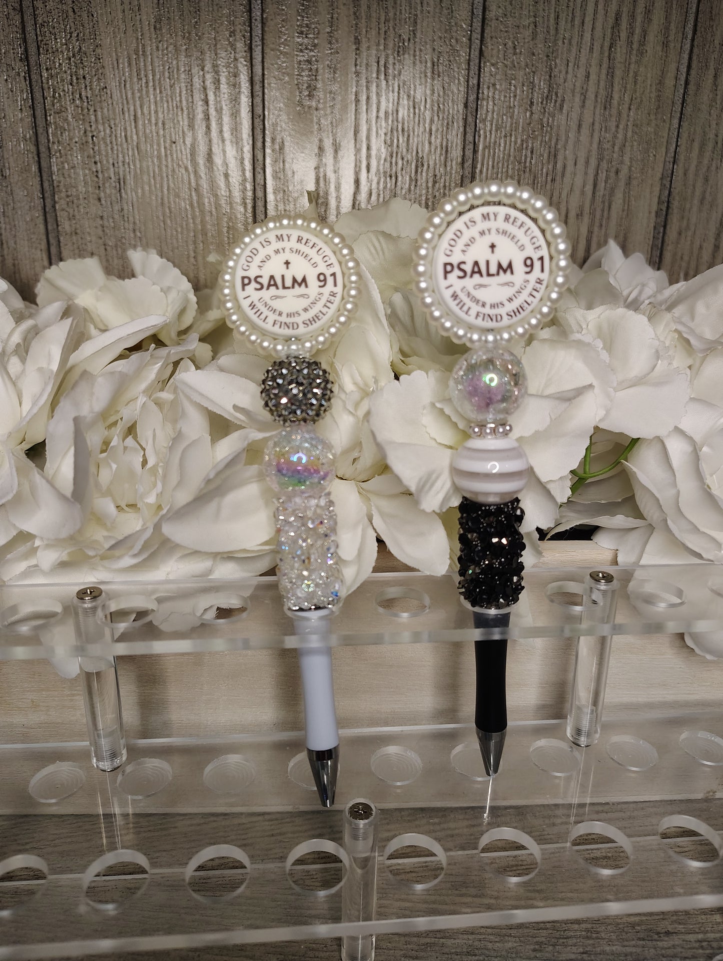 Psalm 91 Beaded Stylus Pen Set | Faith-Inspired Scripture Pens | Christian Gift Set