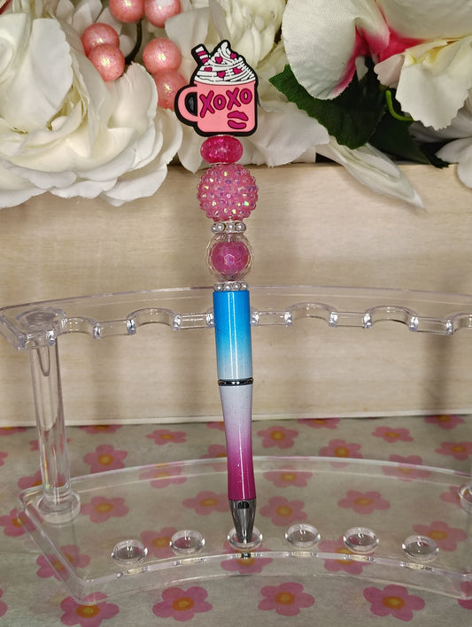 XOXO Hot Cocoa Cutie Beaded Pen