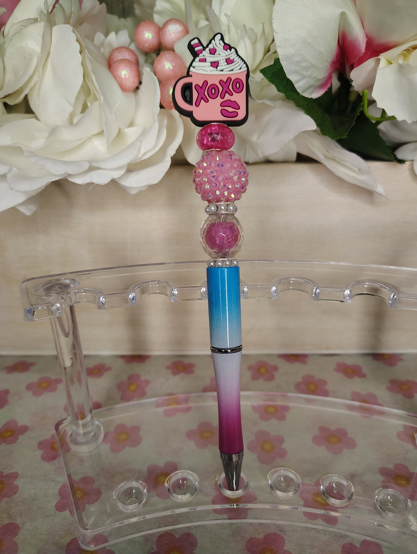XOXO Hot Cocoa Cutie Beaded Pen