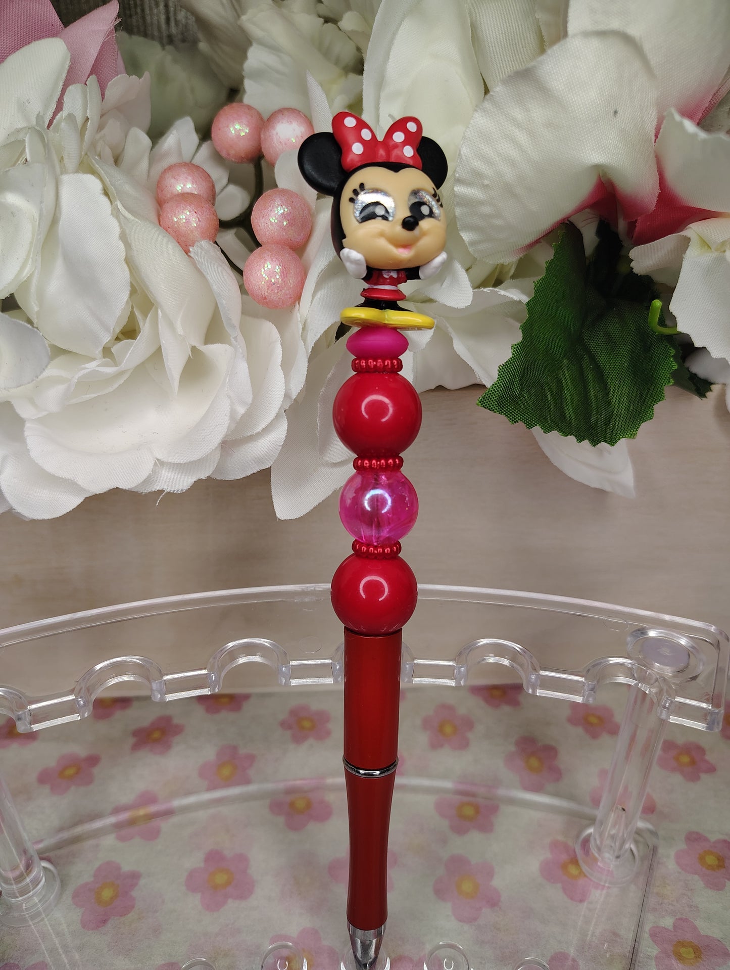 Minnie Mouse Inspired | Beaded Pen