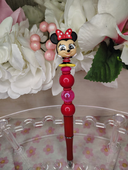 Minnie Mouse Inspired | Beaded Pen