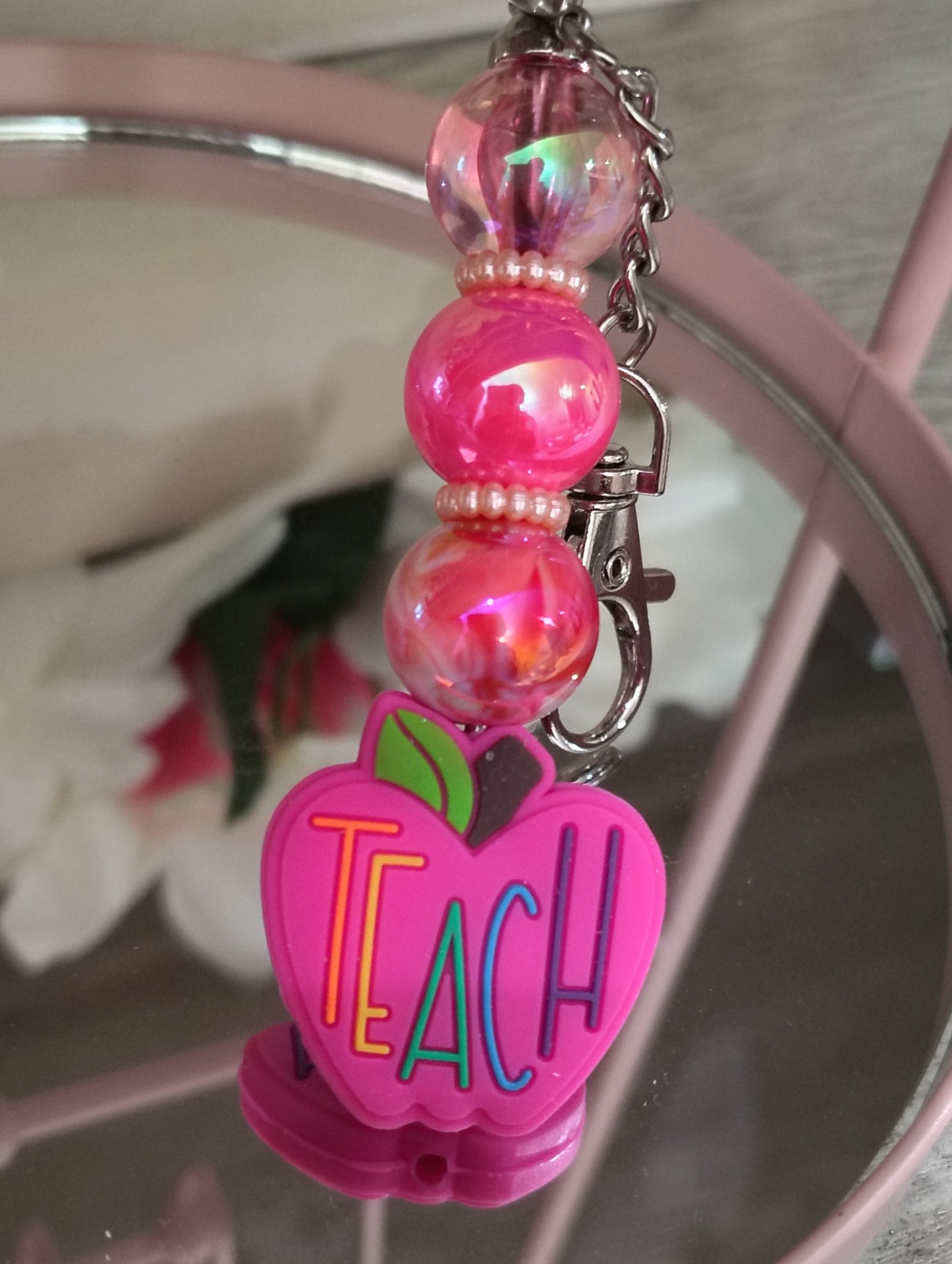 Sweet Teach Apple Keychain