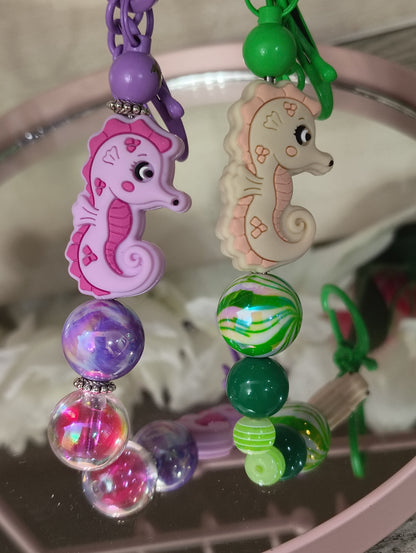 Seahorse Sweeties Beaded Keychain Set