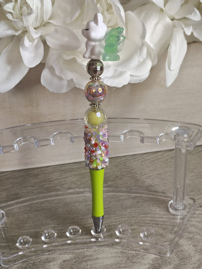 Forest Fairy Fox Beaded Pen | Whimsical Pastel Writing Pen