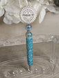 Psalm 91 Spinning Beaded Pen | Teal Sparkle Faith Pen