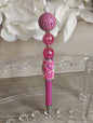 Pretty in Pink Sprinkle Pen | Candy Stripe Beaded Glam Pen