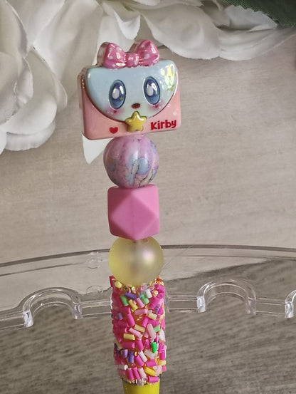 Kawaii Star Bow Beaded Pen | Pastel Sprinkle Glam Pen