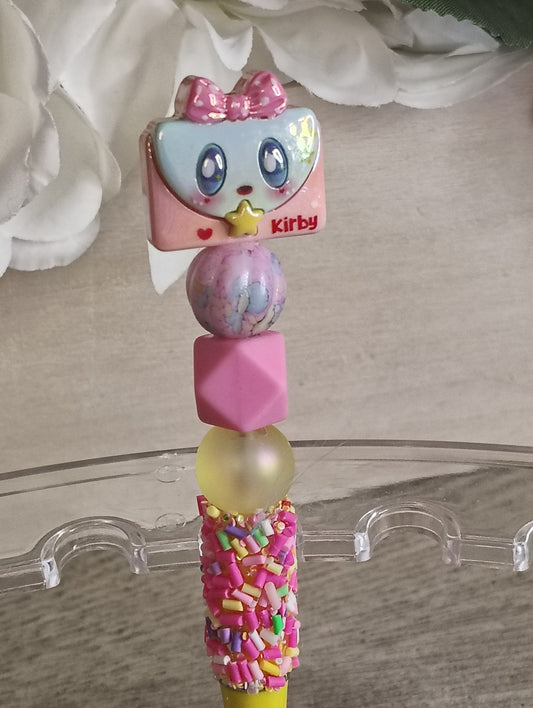 Kawaii Star Bow Beaded Pen | Pastel Sprinkle Glam Pen