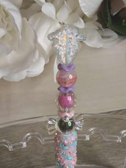 Pastel Pup Sundae Pen | Candy Sprinkle Beaded Glam Pen