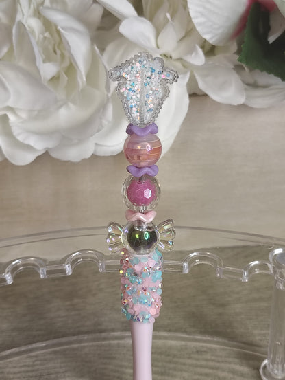 Pastel Pup Sundae Pen | Candy Sprinkle Beaded Glam Pen