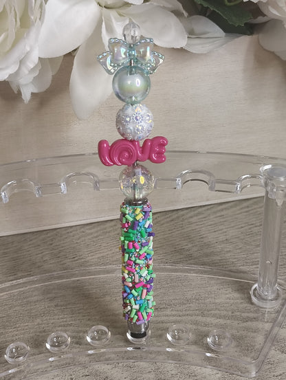 Love Sparkle Stylus Pen Duo | Beaded Pen & Touchscreen Stylus Set