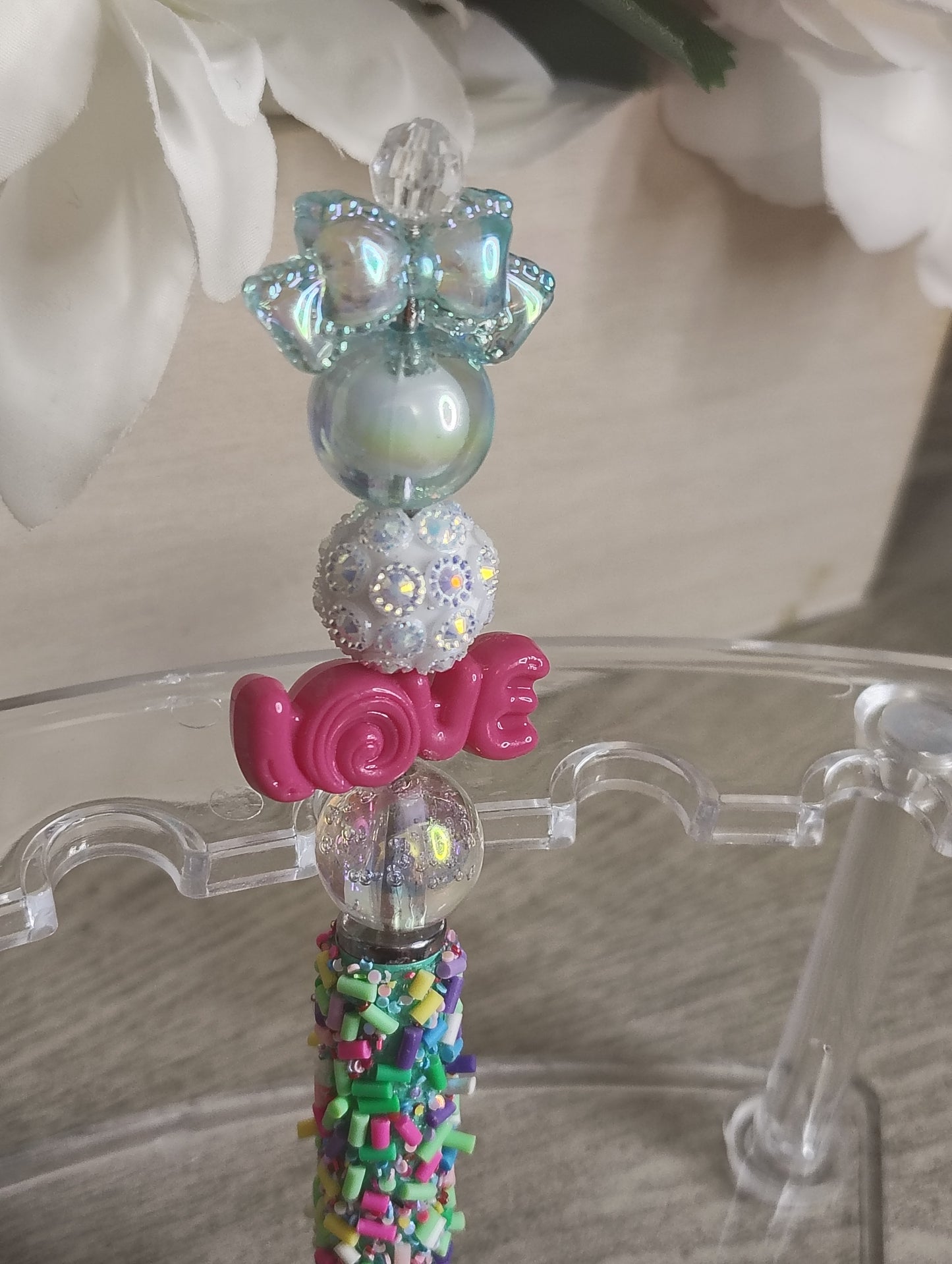 Love Sparkle Stylus Pen Duo | Beaded Pen & Touchscreen Stylus Set