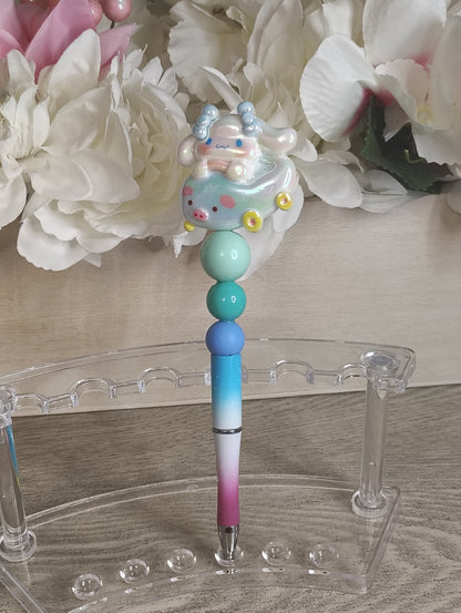 Pastel Dream Cloud Beaded Pen | Cute Character-Style Handmade Pen