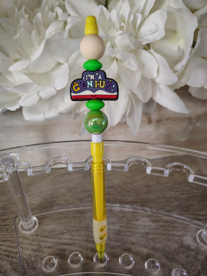 I'm A Genius, Beaded Mechanical Pencil