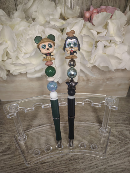 Mickey and Goofy Beaded Pen Set
