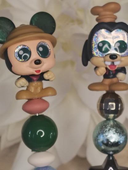 Mickey and Goofy Beaded Pen Set