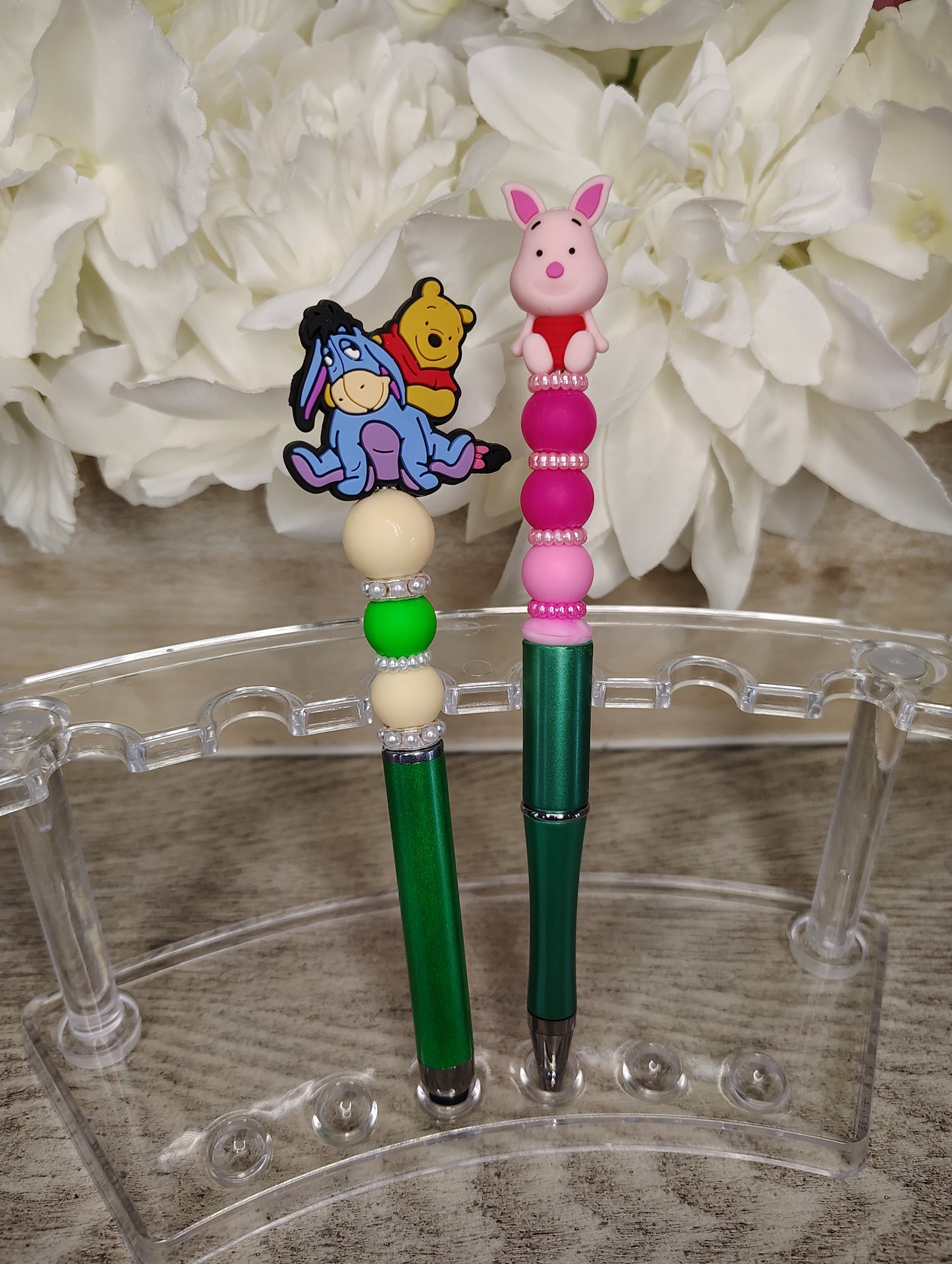 Winnie the Pooh Inspired Beaded Pen and Stylus Set