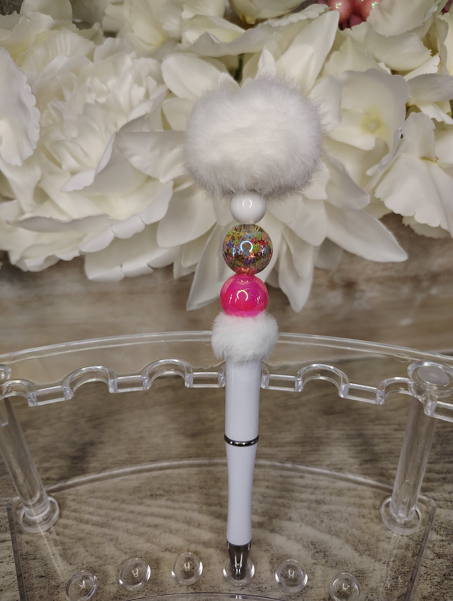 Snowflake Sparkle Pom Pen