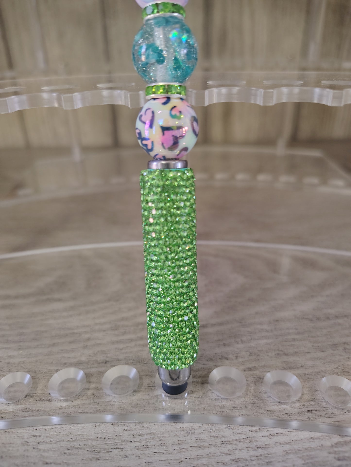 Floral Bow Beaded Stylus Pen