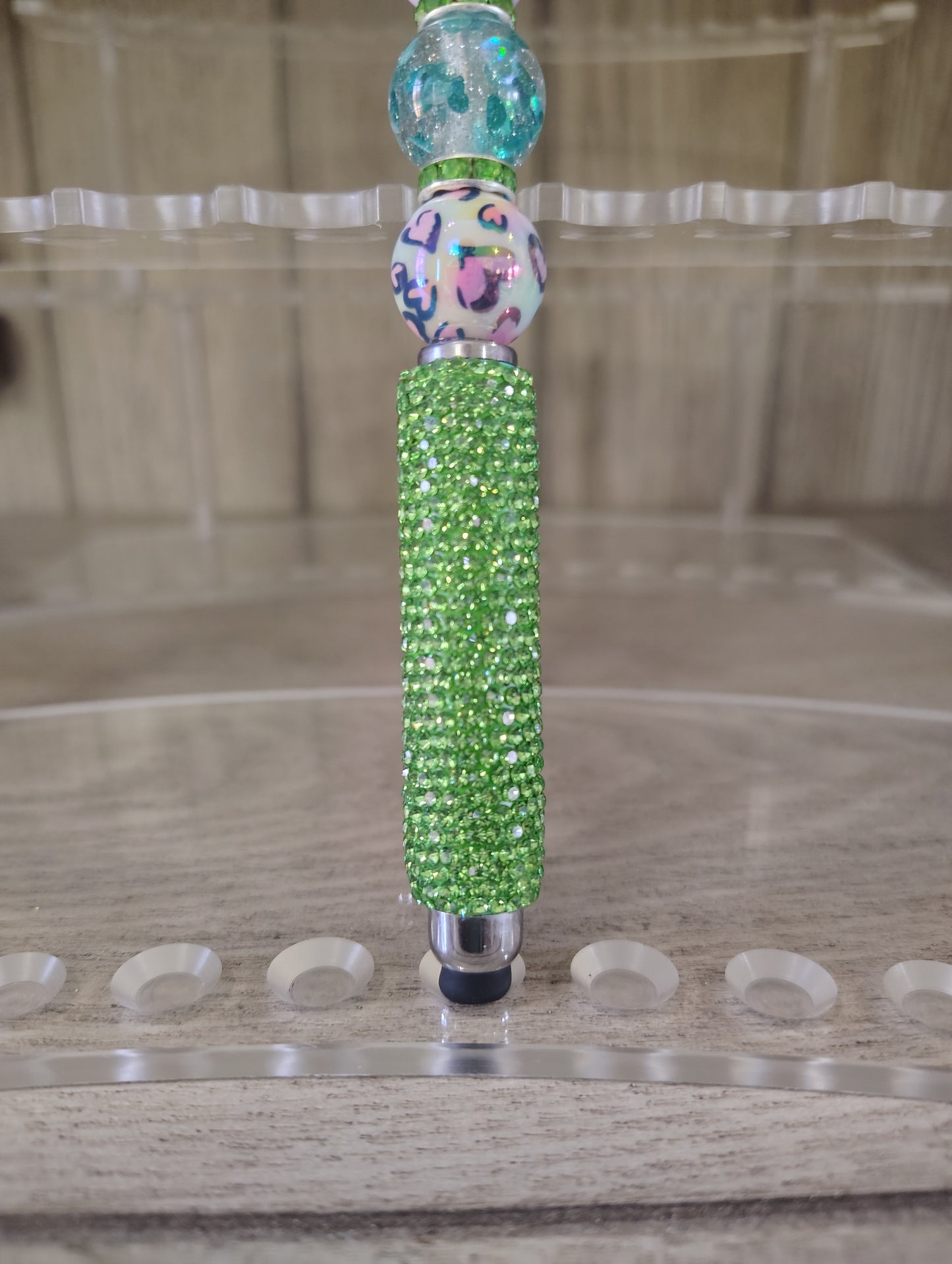 Floral Bow Beaded Stylus Pen