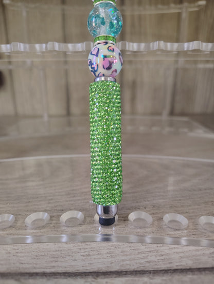 Floral Bow Beaded Stylus Pen