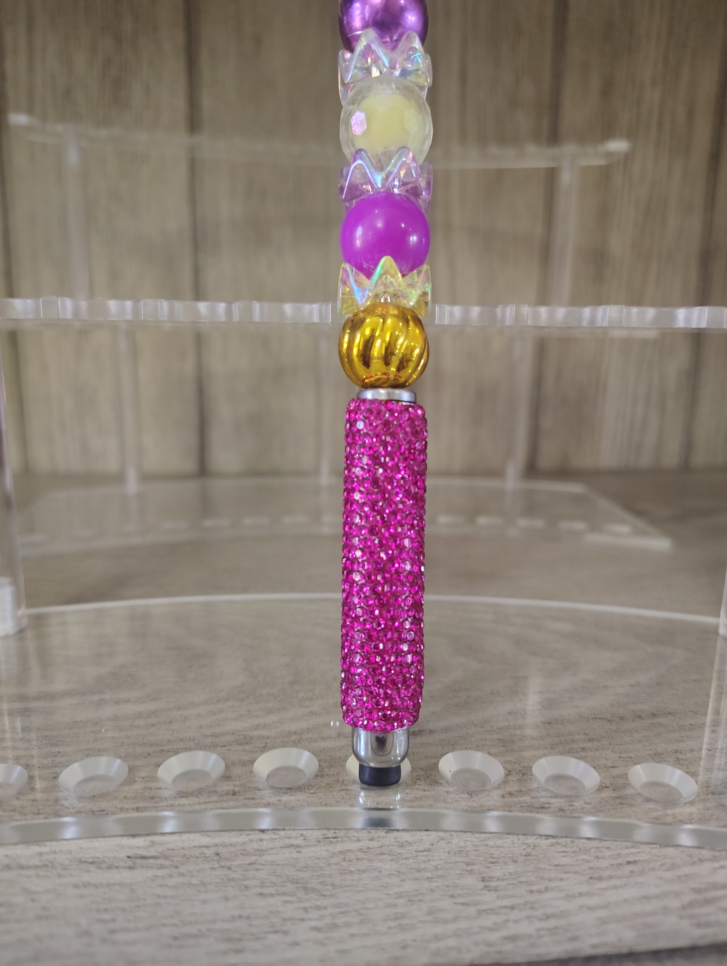 Yellow Plaid Bow Beaded Stylis