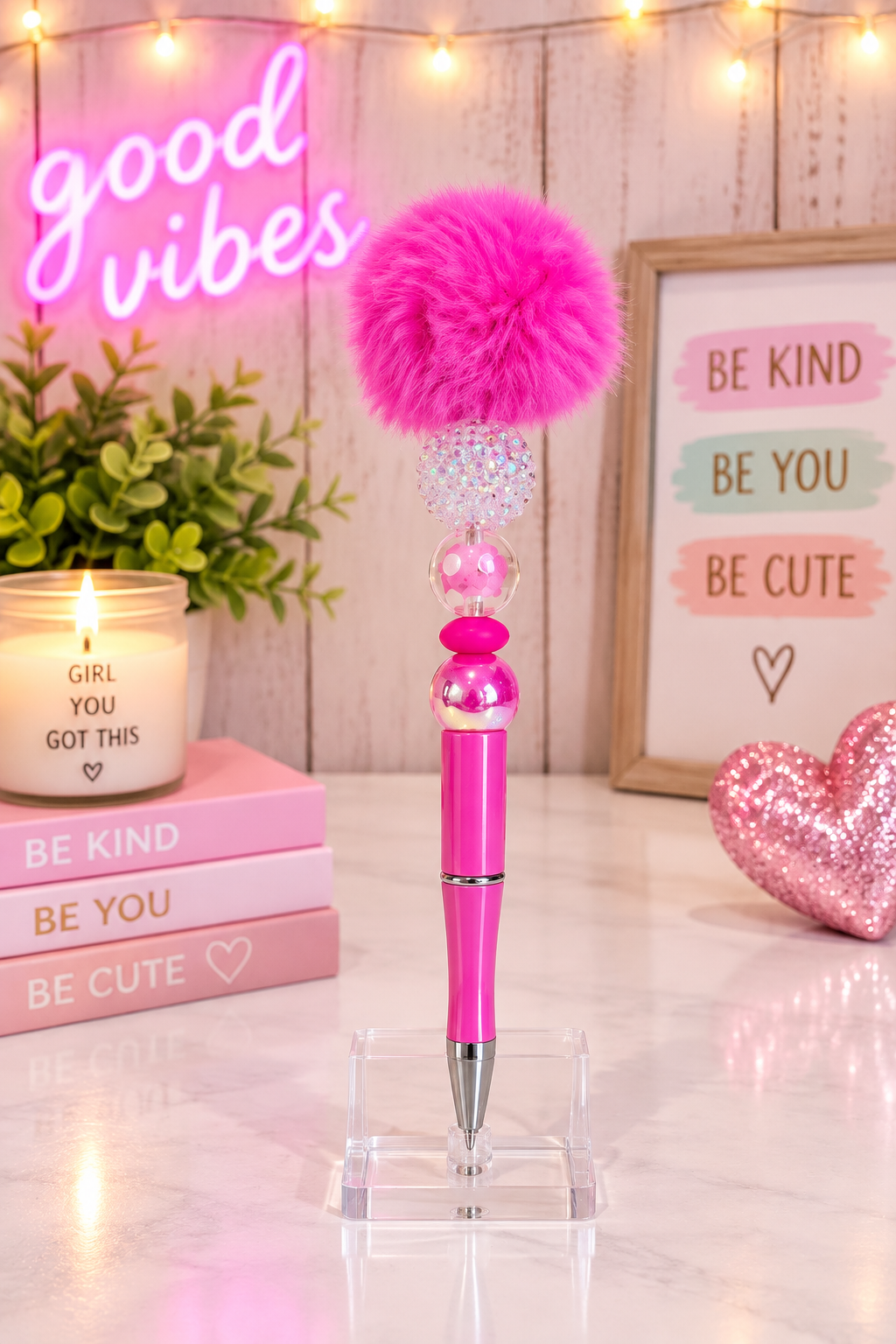 Pink Fluff Pen