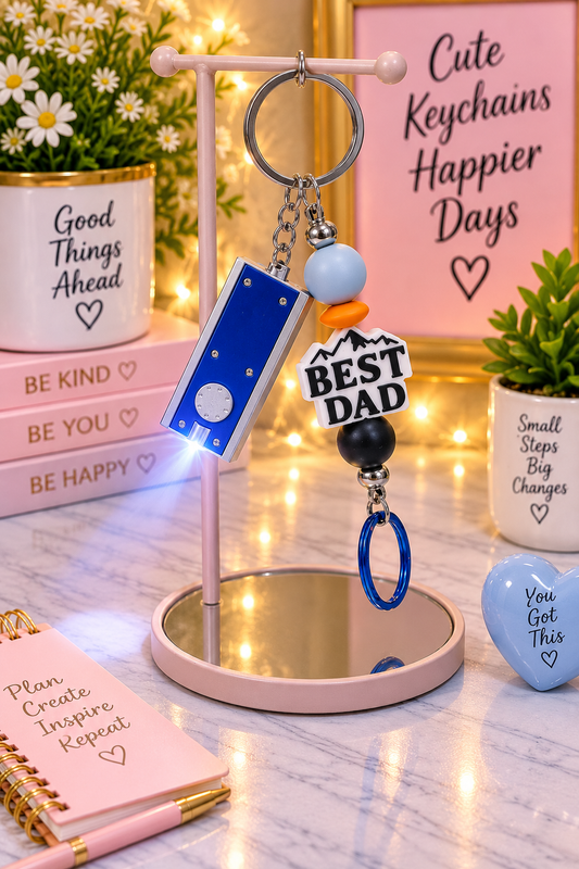 Best Dad LED Light Keychain