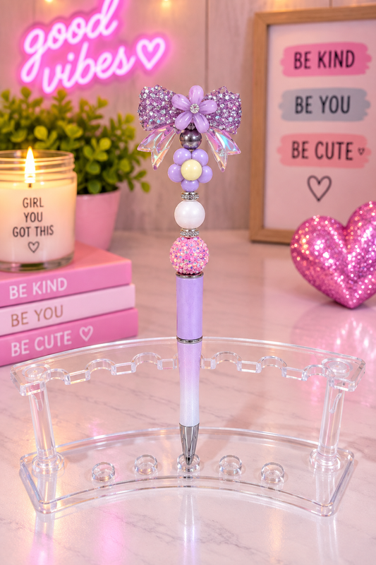 Purple Bow Pen