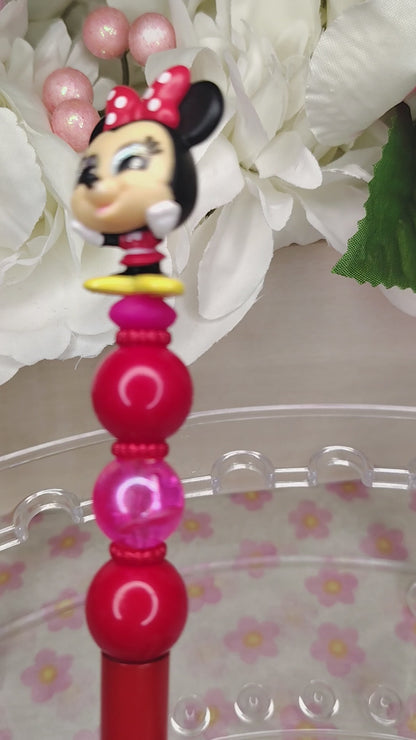 Minnie Mouse Inspired | Beaded Pen