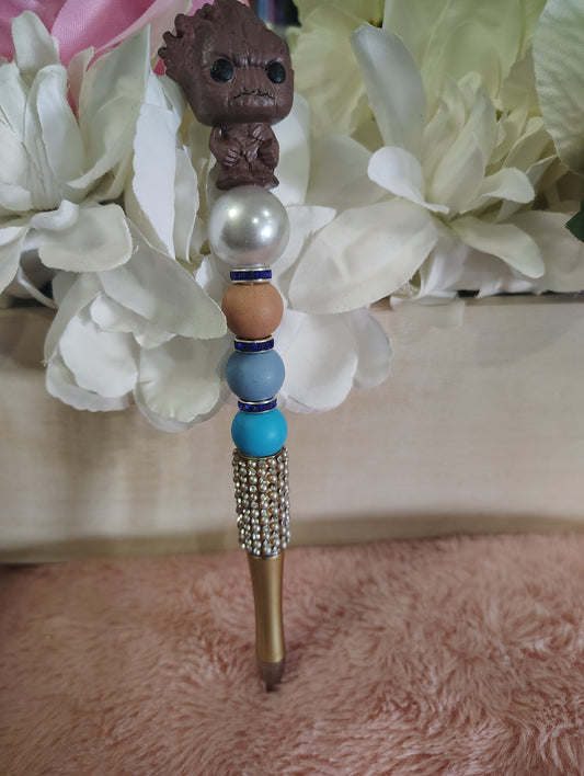 Groot Inspired Handmade Beaded Pen