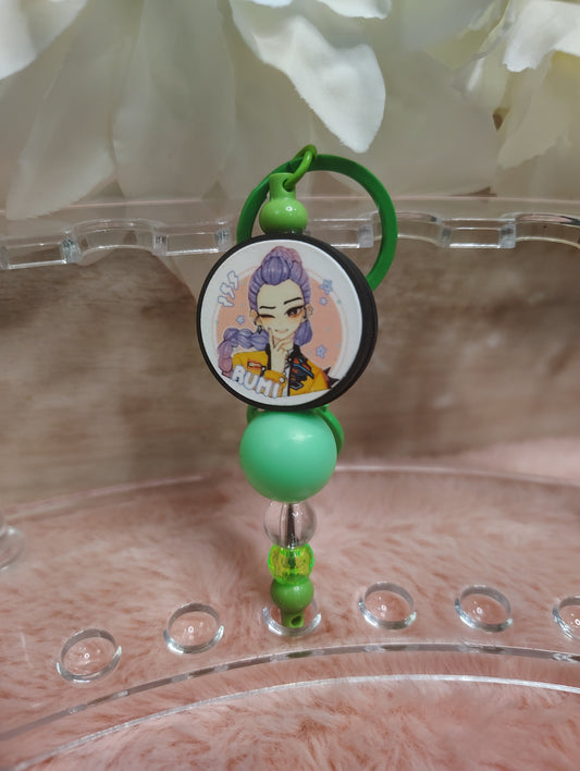 Anime Inspired Beaded Keychain