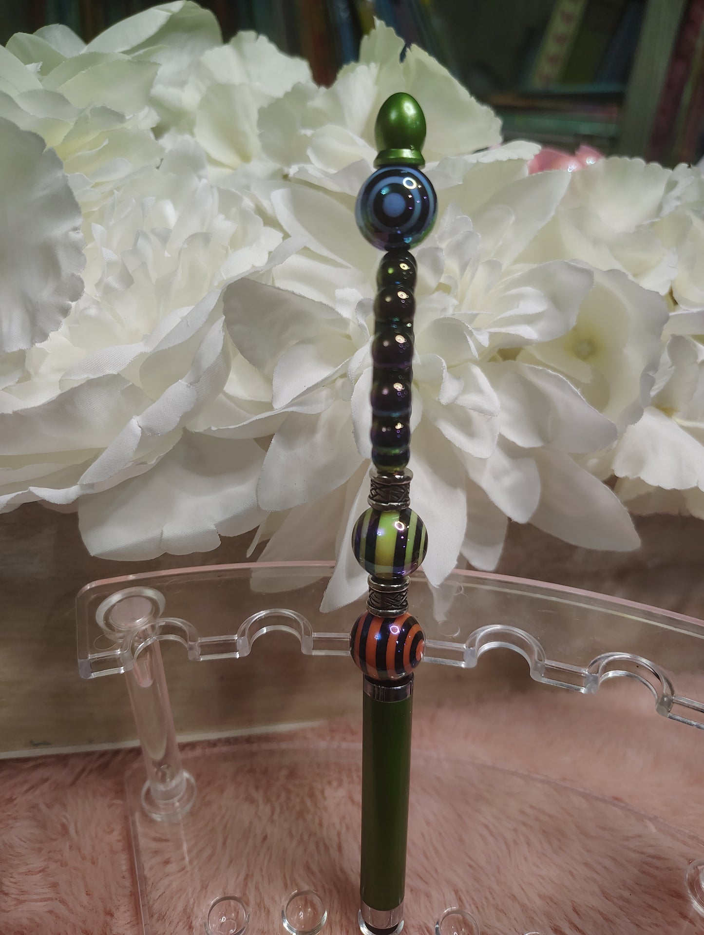 Hagrid Inspired Beaded Pen with Movable character