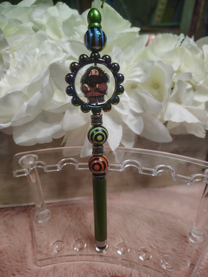 Hagrid Inspired Beaded Pen with Movable character