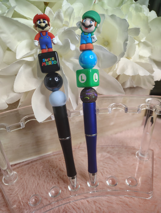 Mario Brothers Inspired Beaded Pen Gift Set