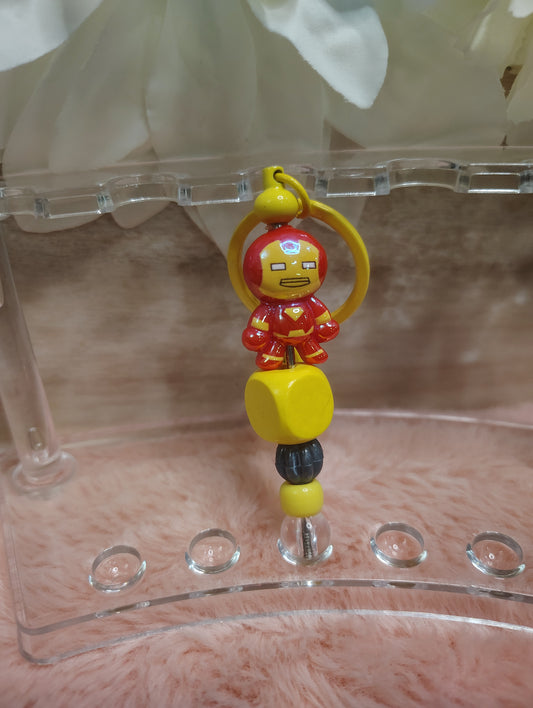 Iron Hero Inspired Beaded Keychain