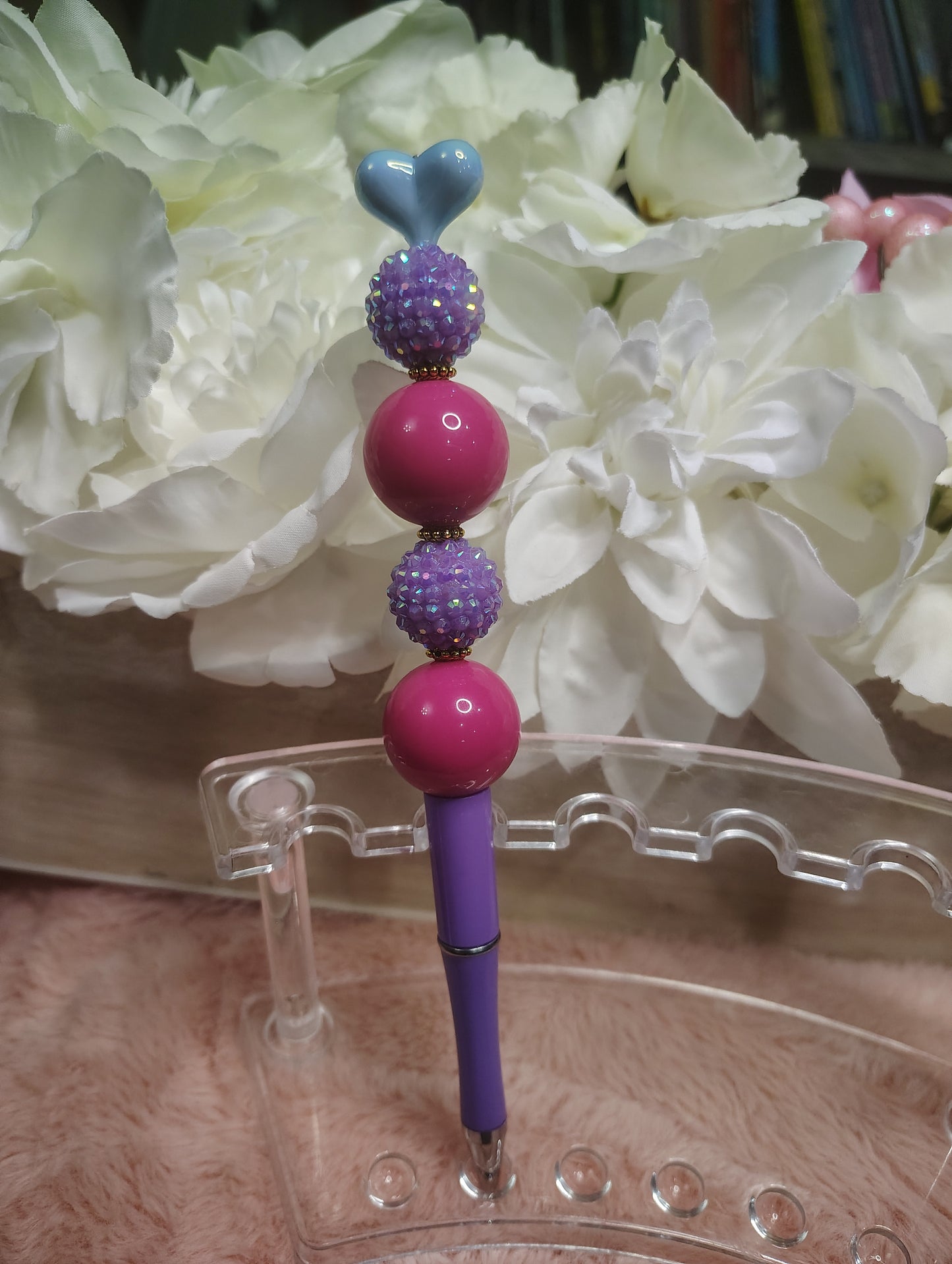 Pastel Heart Sparkle Pen