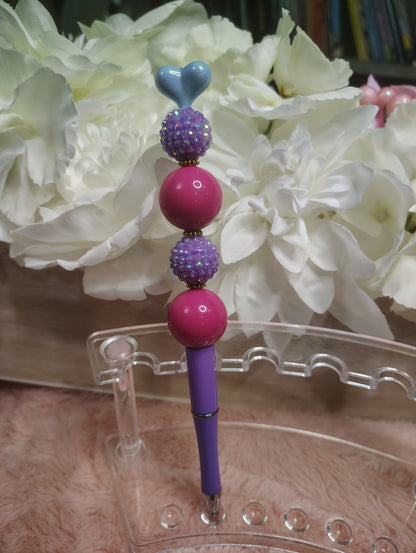 Pastel Heart Sparkle Pen