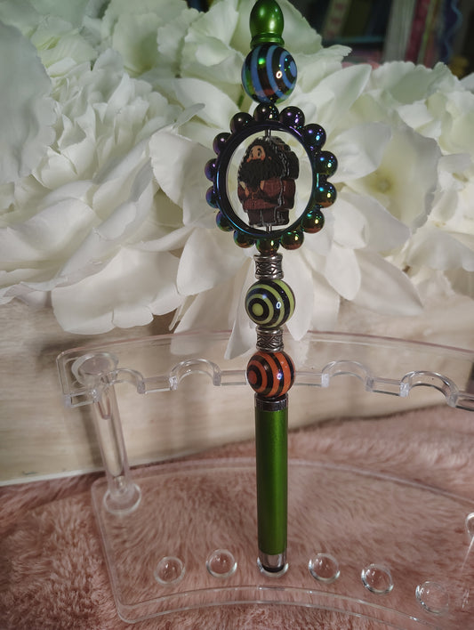 Hagrid Inspired Beaded Pen with Movable character